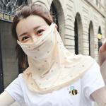 Women's Neck Protection Cloth Face Mask Reuseable For Riding / Decorating