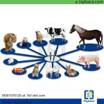Electronic LF RFID Animal Ear Tag Stable Distance Recognition Small Size For