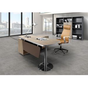 Simple Line Design Melamine Office Furniture Executive Desk Beautiful Appearance