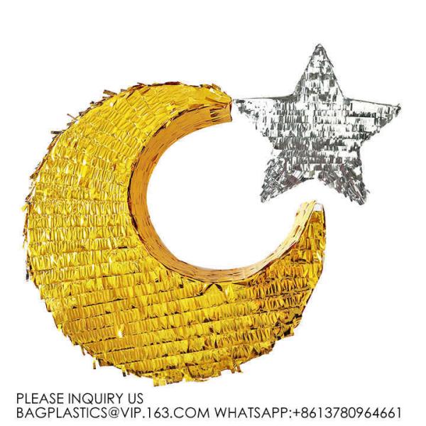 Gold Moon Pinata For Kids Children'S Birthday Party Pinatas Decoration Happy