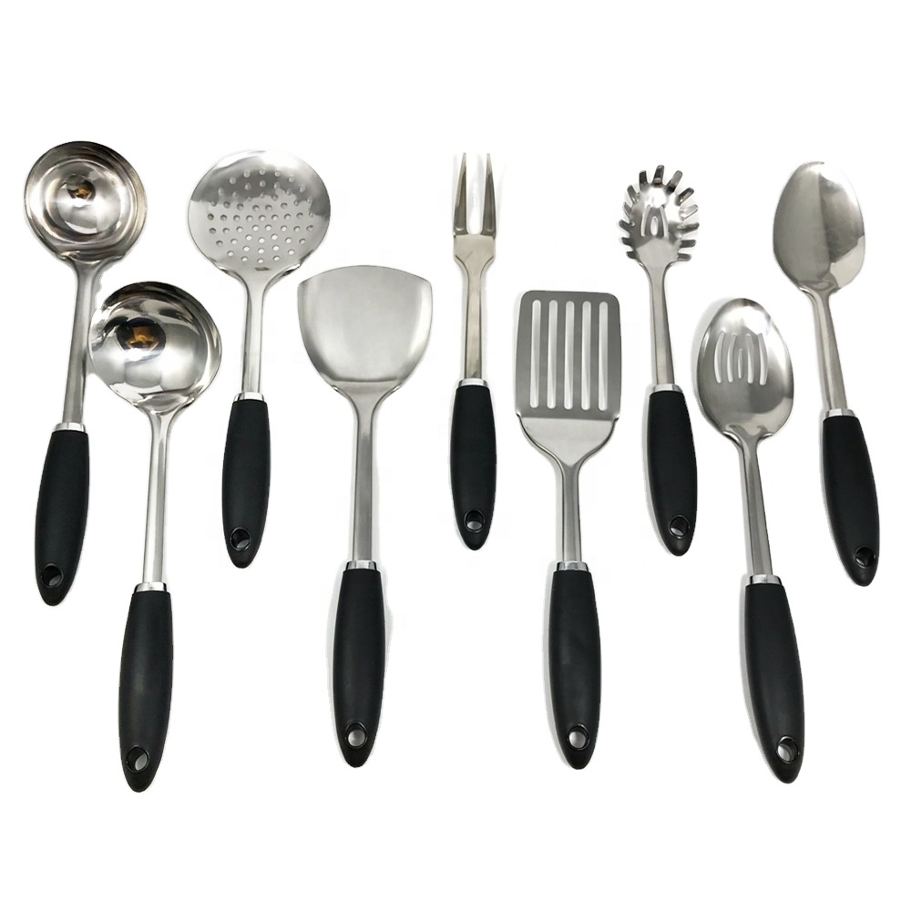Stainless Steel Handle Utensils Set for Household and Commercial Cooking in Any Color