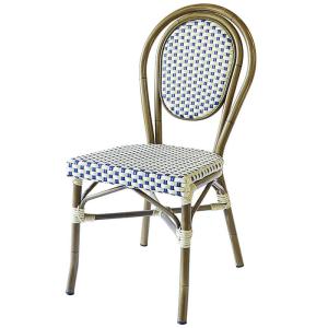 China Light Weight Armless Paris Bamboo Rattan Bistro Dining Chairs factory