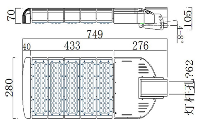 More Efficiency All In One Solar Powered Led Street Lights High Brightness
