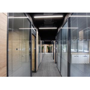 Electric Glass Partition Wall with Soundproofing and LED Lighting