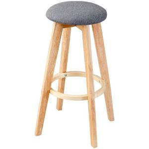 China Commercial Furniture Modern Design Solid Wood Bar Stool High Chair for Bar factory