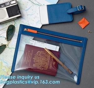 China Eco-friendly promotion gifts PVC colorful passport bag,Clear Passport Bag and ID badge holder with neck lanyard bagease factory