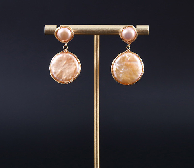 Vintage Circle Earrings For Women Irregular Baroque Pearl Earring Natural Baroque Pearl Earring Jewelry Set Gift