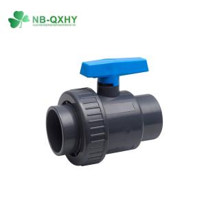 China EPDM Rubber PVC Ball PVC Handle BS Standard PVC Valves Single Union Ball Valves Threaded factory