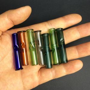 China Hand Blown Glass Bongs Accessories Mini Glass Filter Tips 42mm Length factory