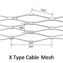 X-Type Cable/Rope Mesh With Stainless Steel for Architecture Applications