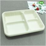 Disposable 4-Compartments Corn Starch Bioplasitc Meal Tray,Manufacturers Hot