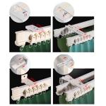 Heavy Duty Curved Aluminum Pole Bay Window Rod Bendable Curtain Track Rail for