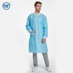 Disposable doctor Poly- coated SMS Chemotherapy Gown Lab isolation gown level 4