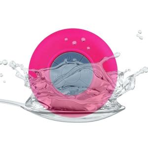 China Custom Small Portable Waterproof PVC Bluetooth Speaker with Suction Sticker 450mAh factory