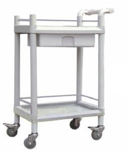 China Clinic / Home Medical Trolleys , White Plastic Utility Trolley factory
