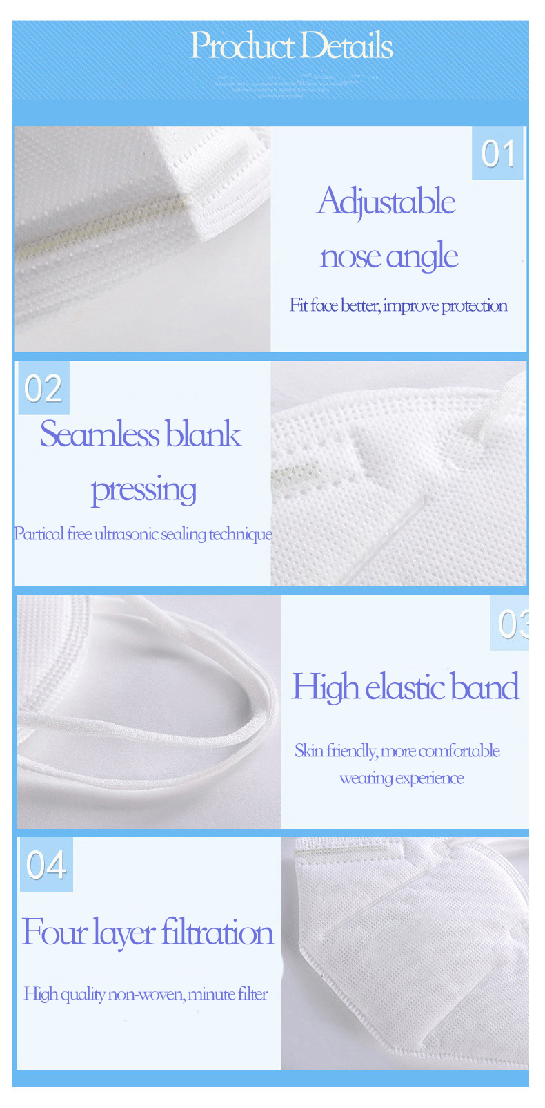 Kn95 Mask Respirator Protection Face Mask N95 face N95 mask disposable particulate respirator 3 Ply FFP2 pollution