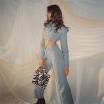 Thick 2 Piece Casual Pants Set Short T Shirt High Waist Straight Leg Pants Suit