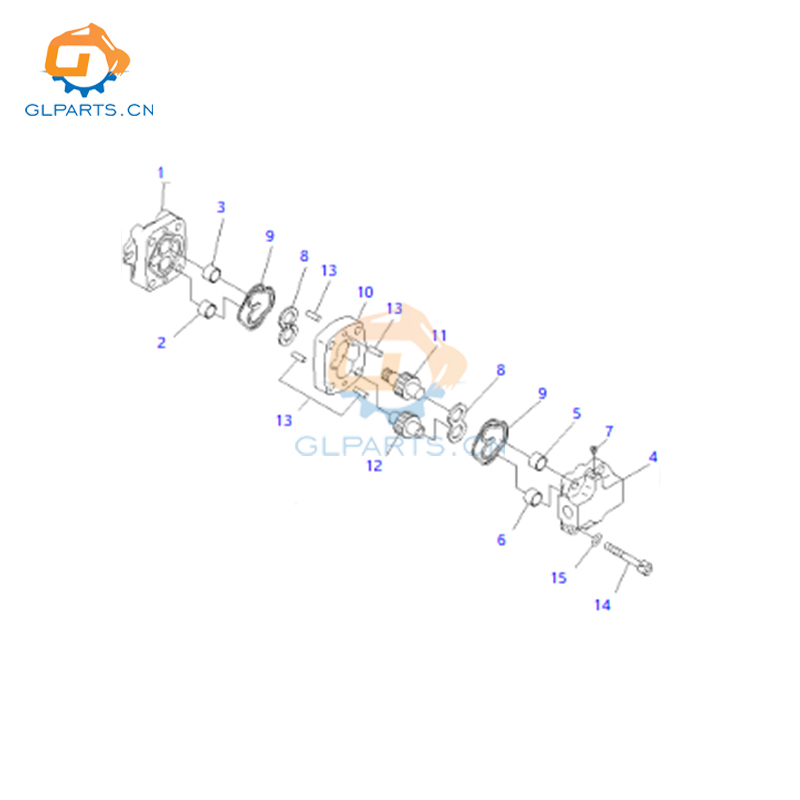 705-41-01920 Excavator Hydraulic Gear Pump Fits Komatsu PC40R-8 PC45R-8