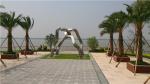 Matte Brushed Large Outdoor Metal Sculpture Abstract Metal Garden Figures