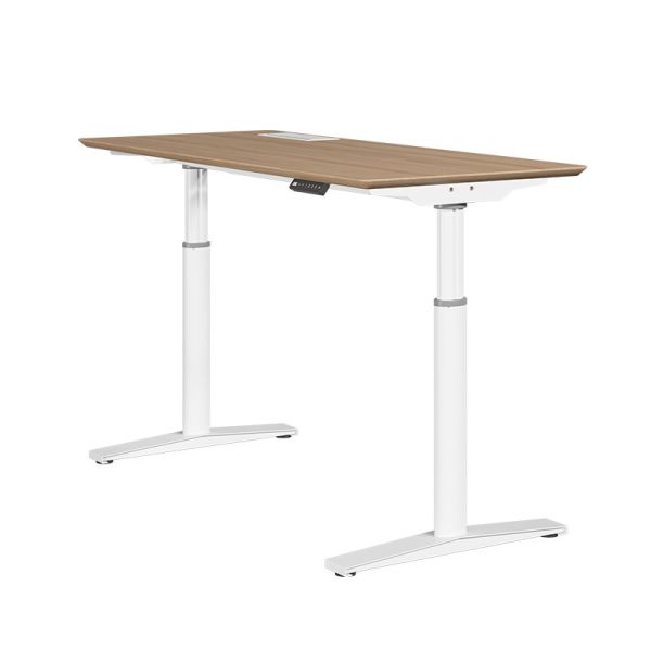 China Melamine Board Materials Standing Table Electric Height Adjustable Computer Desk factory