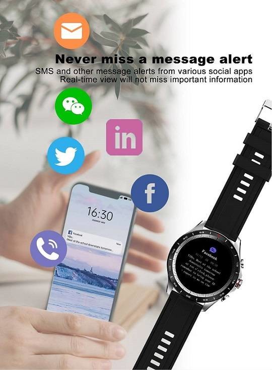 128Mb Bluetooth Android Smartwatch Zinc Alloy 1.32 Inch For Men