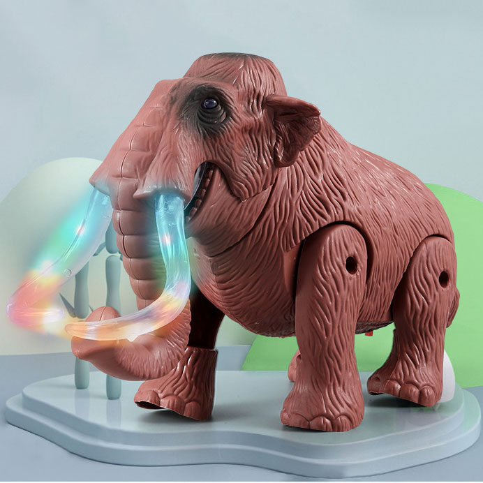 Finished Goods Children's Electric Toy Simulation Mammoth with Lights and Sounds