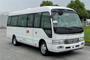 China Toyota Coaster 7 Seater Coach Tour Bus Gasoline Rear Drive 4×2 Manual Transmission factory