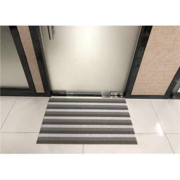 Customized Size Woven Vinyl Rug / No - Slip Woven PVC Flooring