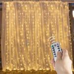 IP44 Window String Plug In Curtain Fairy Lights 6M Wedding 600 LED