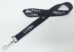 China Fashionable Nylon Silk Screen Lanyards With Snap Hook / Card Clip factory