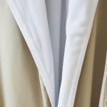 Luxury Cotton Satin Hotel Spa Robes Double Layer Knee Length Bathrobe Home