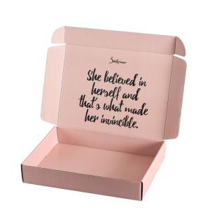 China Twin sides printing clothes packaging shipping box with hot stamping factory