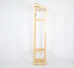 Wooden Coat Hanger Rack With 2-tier Storage Shelves W50*D38*H180CM