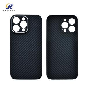 China Unique Camera Metal Ring Full Protection Design Kevlar Aramid Fiber Phone Case factory