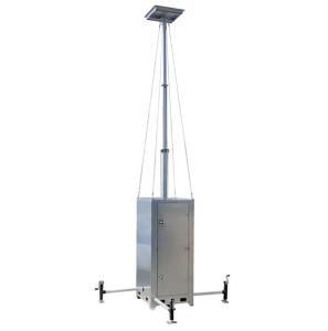 China 6m To 9m Mast Mobile Surveillance Unit Cubiod Tower Customized Height factory