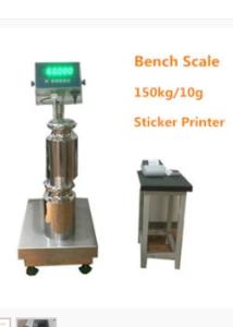 China 150Kg Bench Platform Weighing Scale Heavy Duty WF4050 With Sticker Printer factory