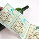 Custom Velvet Fabric Flocking Self Adhesive Labels Gold Printing Mini Champagne