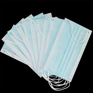 China Dust Pollen Disposable Face Mask 3 Ply Medical Cover With Elastic Ear Loop Breathable factory