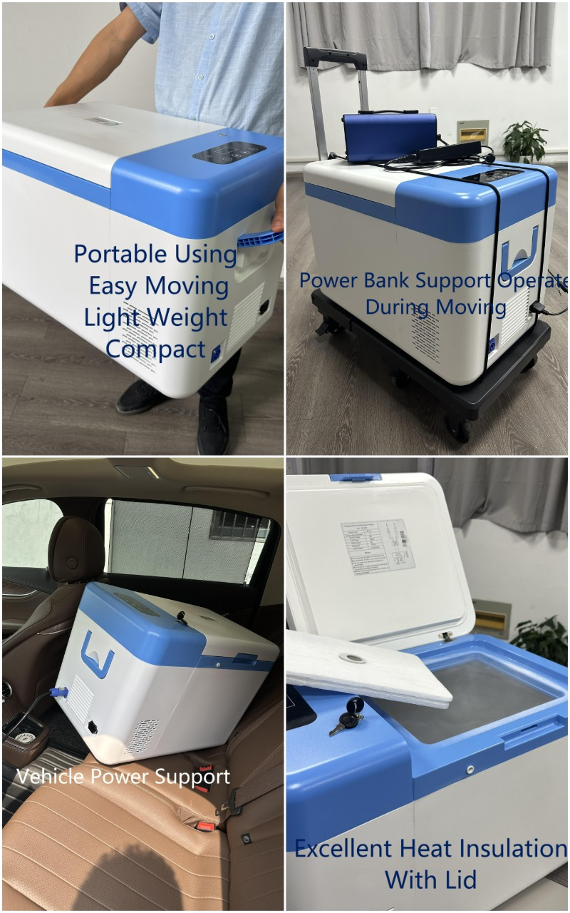 Portable Mini Solar 12V DC 25L Low Temperature Deep Freezer for ALL Climate Type