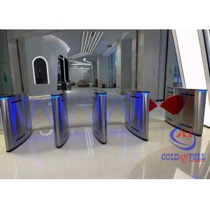China Office Access Control Turnstiles 60cm Passage Width Flap Barrier Turnstile on sale