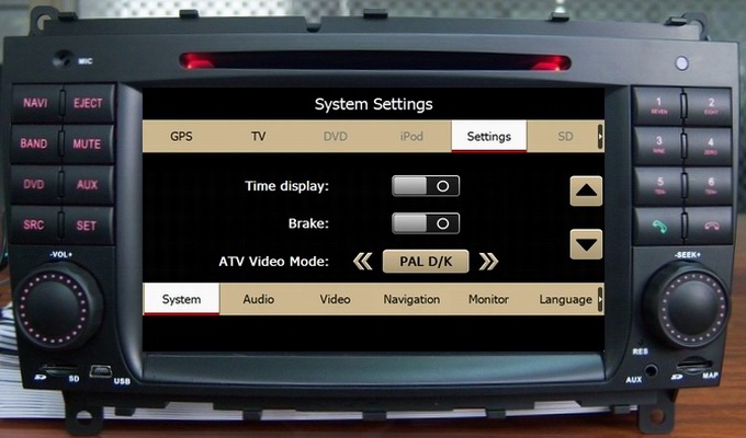 Car audio for Mercedes Benz CLK W209 /Benz CLS W219 body kit with iPod RDS radio mp3 player OCB-8812