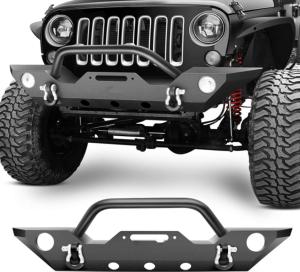 China Jeep Wrangler Rock Crawler Front Off Road Metal Bumpers 63*16in Carbon Black factory