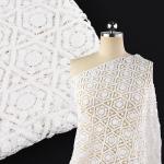 White Guipure Lace Fabric Embroidery Cord Lace Fabrics For Dresses