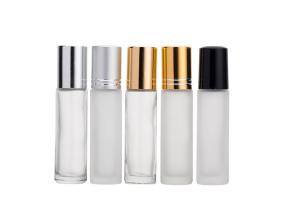 China Easy Refill Essential Oil Glass Bottles 4ml - 10ml Frost Clear For Cosmetic Packing factory