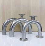RTS Sanitary 304 316L Stainless Steel U-Type Tee for Hygienic Grade Silver 1/2''