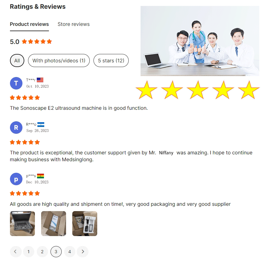 Sonoscape E2V E2 Veterinary Scanner Portable Color Doppler Ultrasound Machine