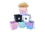 Durable Round Tube Cardboard Flower Boxes Paper Material Customized With Handle