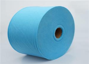 China Blue 30gsm Spunbonded Fabric For Medical Face Mask factory