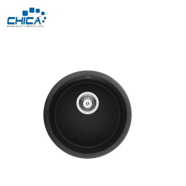 Round Shape Granite Quartz Kitchen Sink Natural Stone Kitchen Sink Quartz