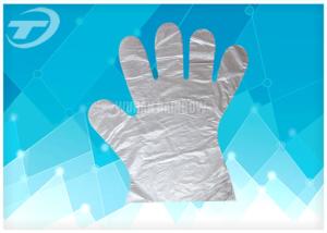 China HDPE Disposable Hand Gloves Single Use Clear Color Soft And Waterproof factory